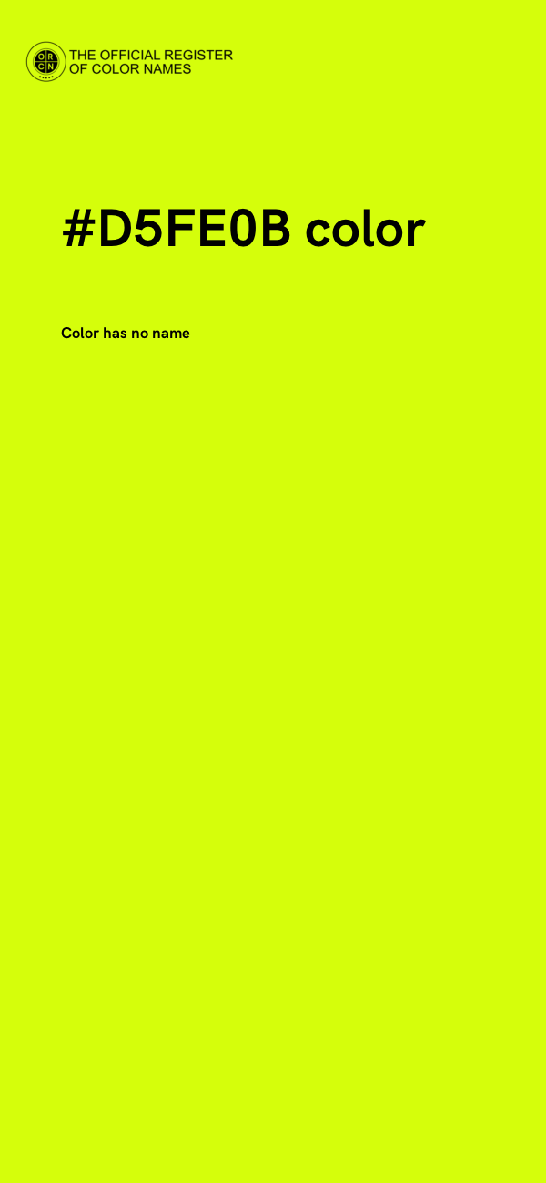 #D5FE0B color image
