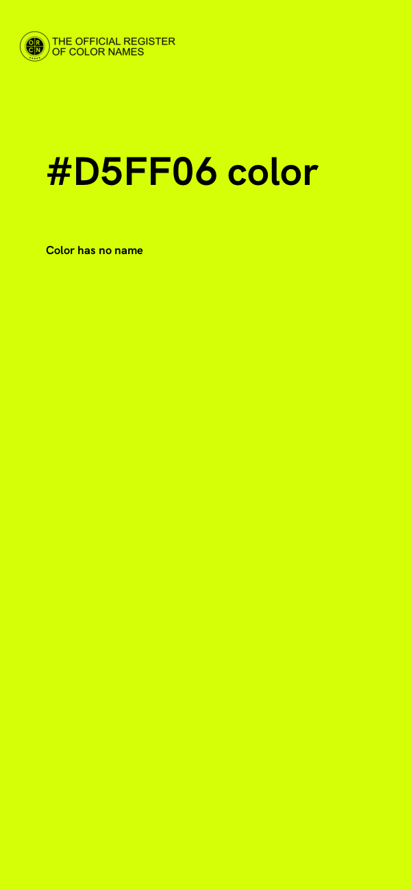 #D5FF06 color image