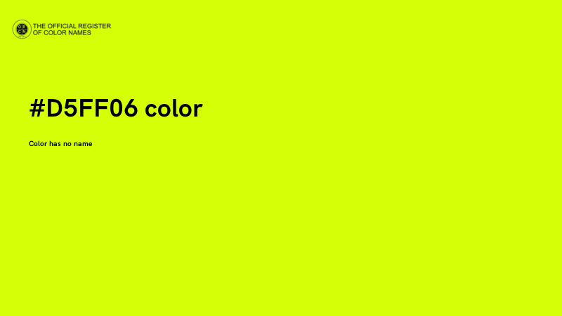 #D5FF06 color image