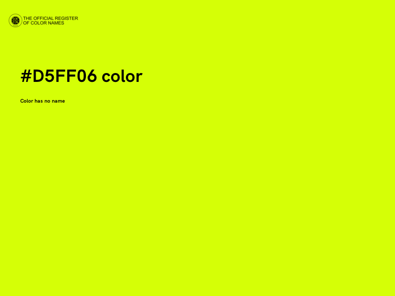 #D5FF06 color image
