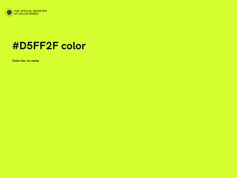#D5FF2F color image