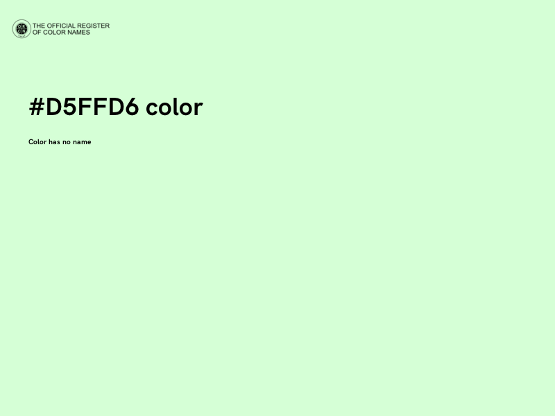 #D5FFD6 color image
