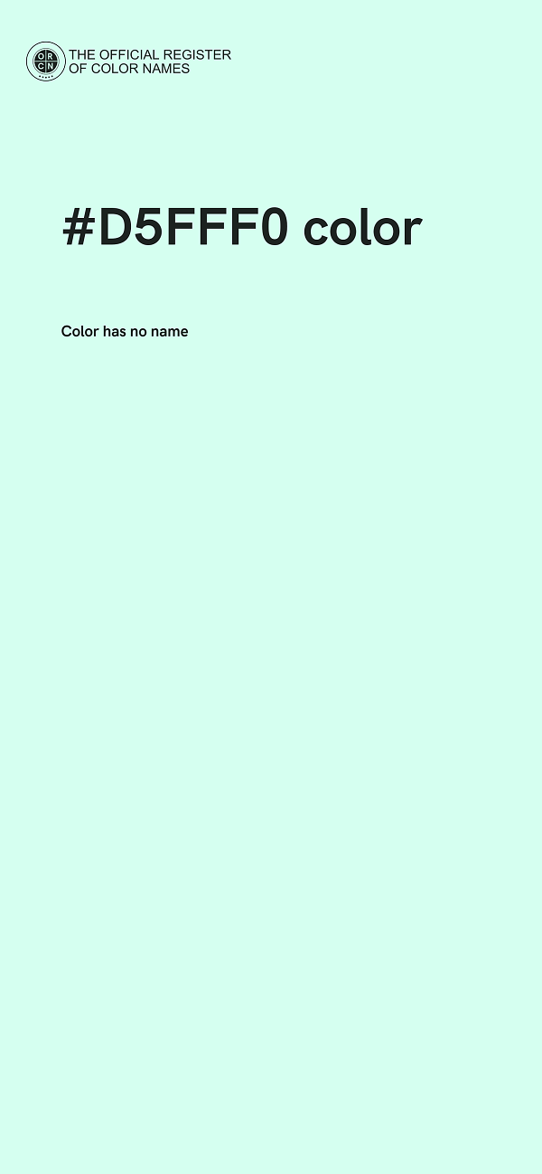 #D5FFF0 color image