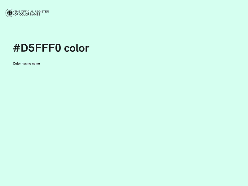 #D5FFF0 color image