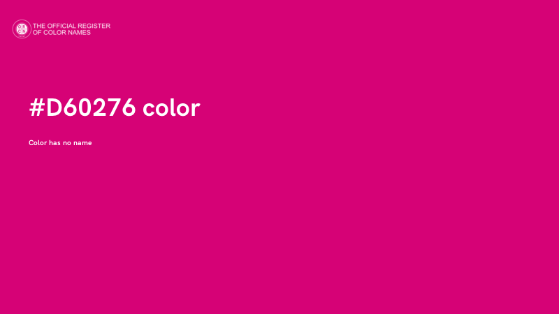 #D60276 color image