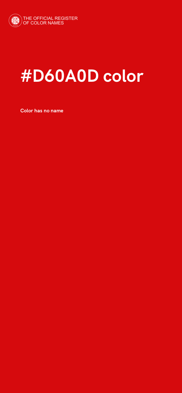 #D60A0D color image