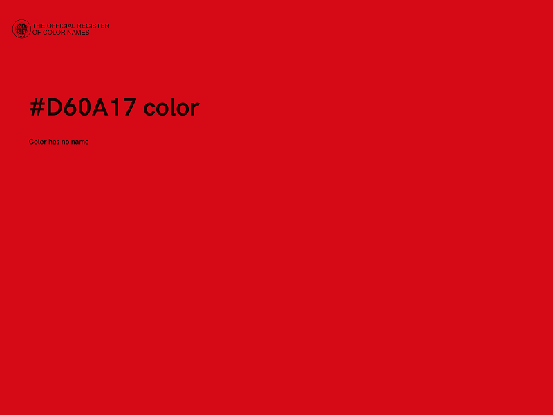 #D60A17 color image