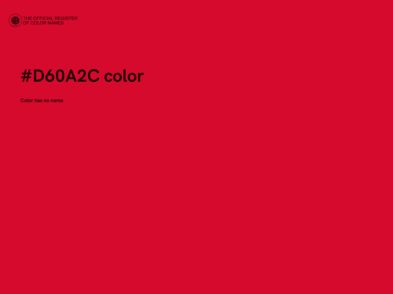 #D60A2C color image