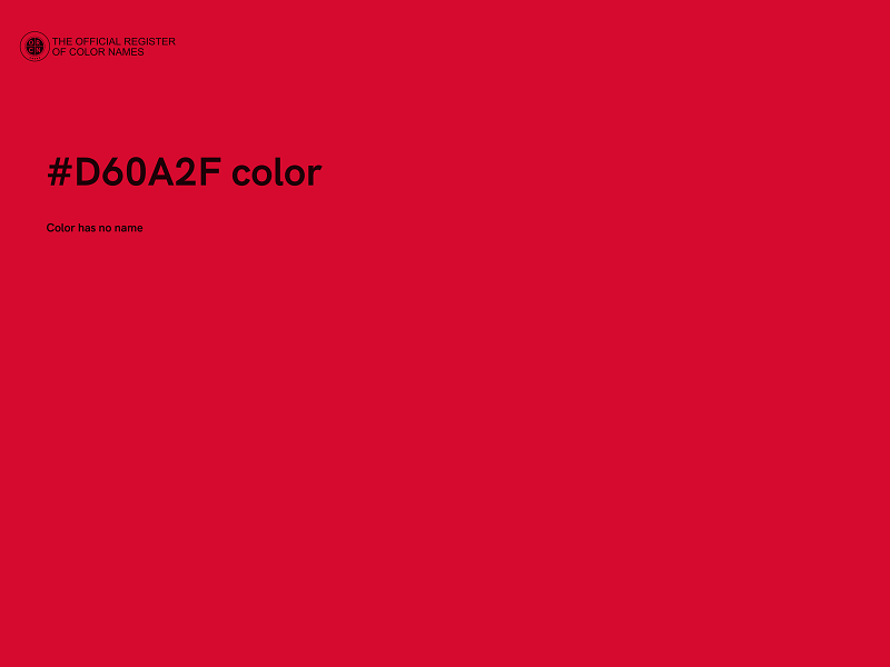 #D60A2F color image