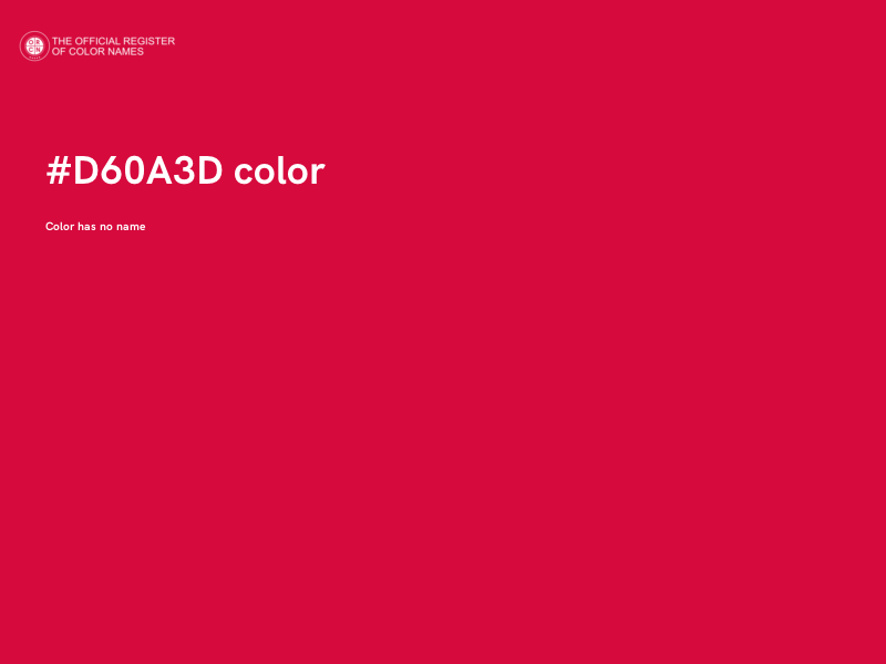 #D60A3D color image