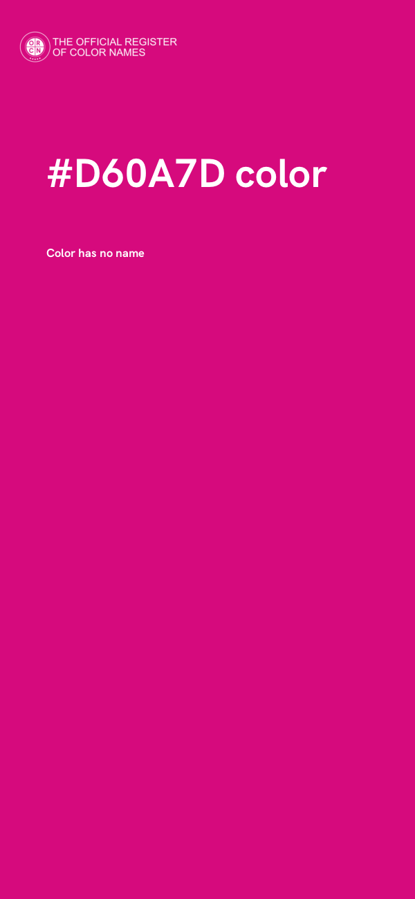 #D60A7D color image