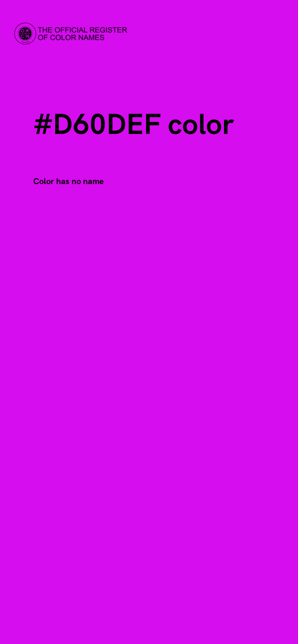 #D60DEF color image