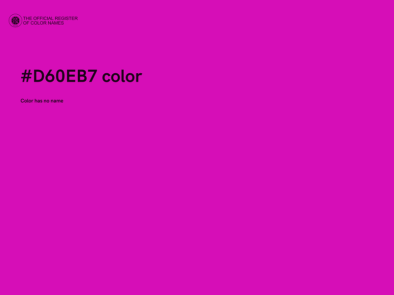 #D60EB7 color image