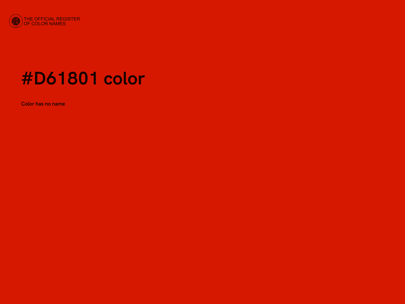 #D61801 color image