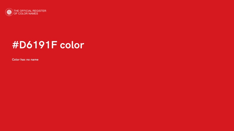 #D6191F color image