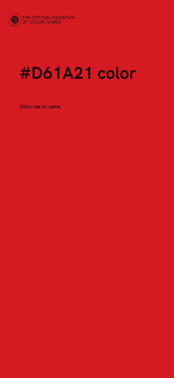 #D61A21 color image