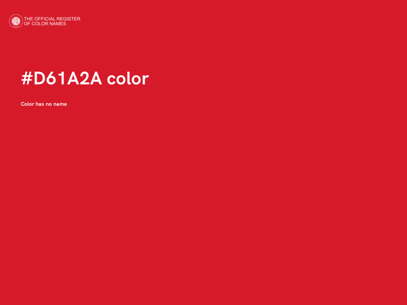 #D61A2A color image