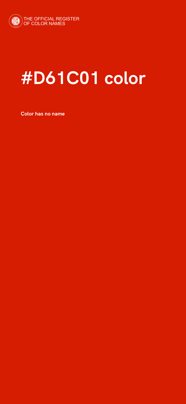 #D61C01 color image