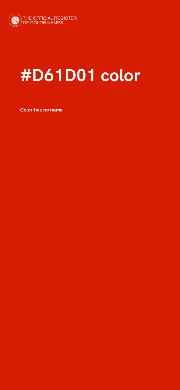 #D61D01 color image