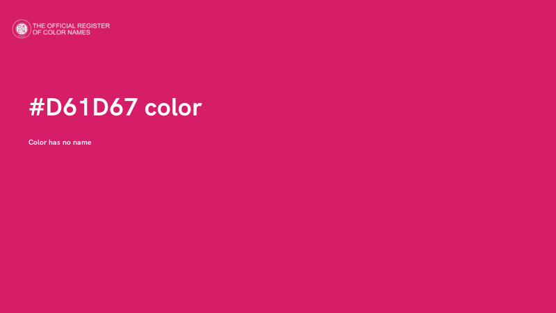 #D61D67 color image