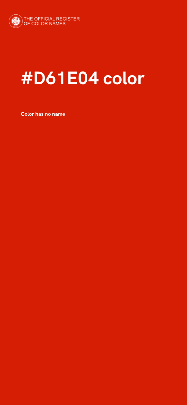 #D61E04 color image