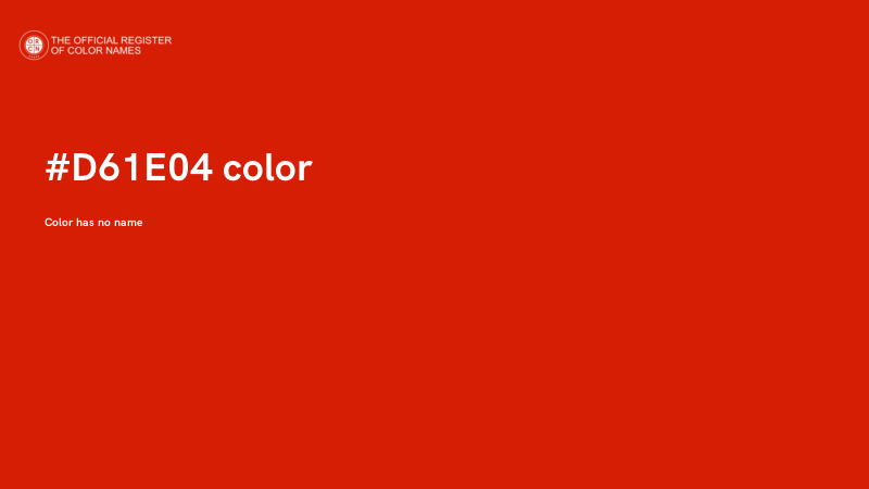 #D61E04 color image