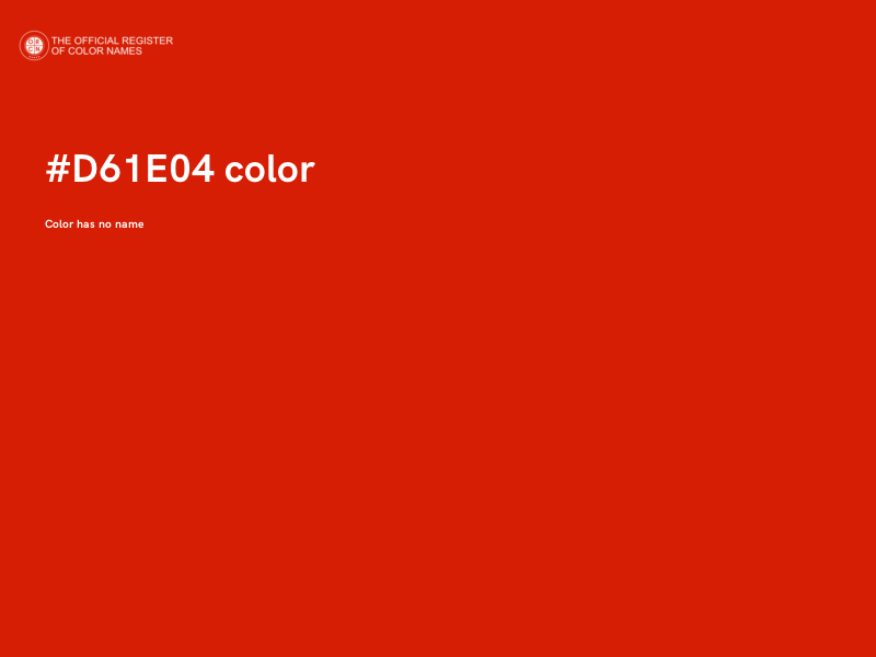 #D61E04 color image