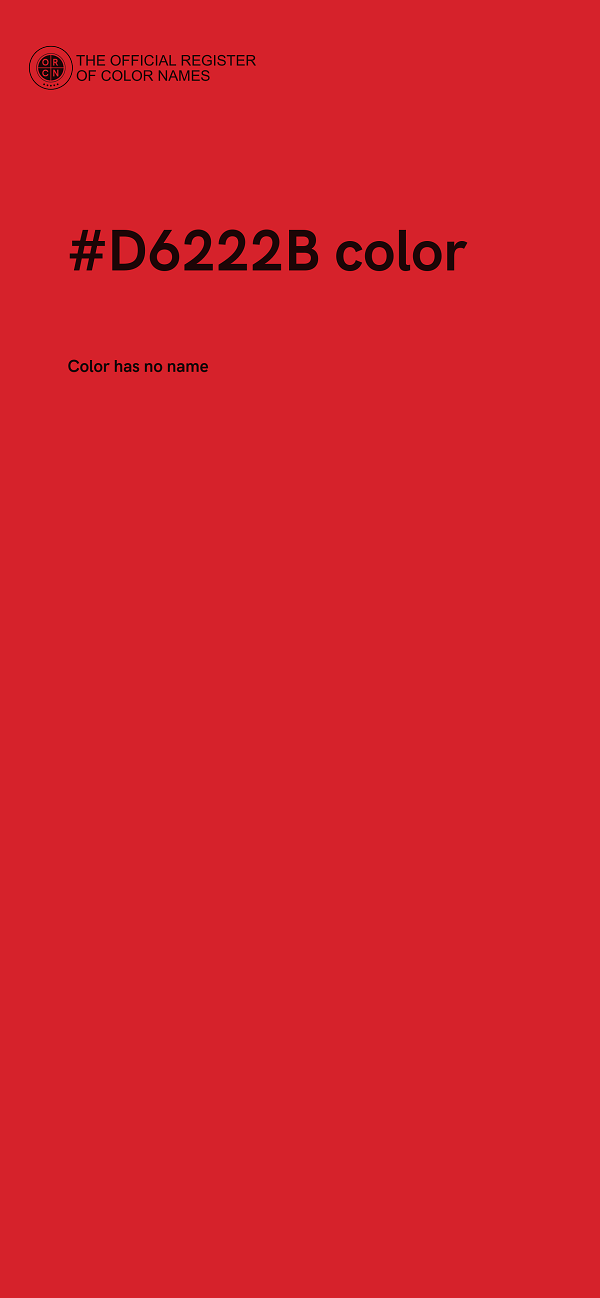 #D6222B color image