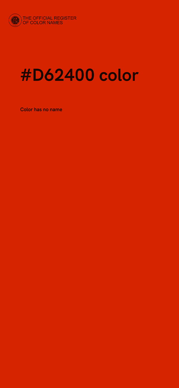 #D62400 color image