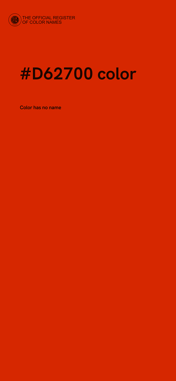 #D62700 color image