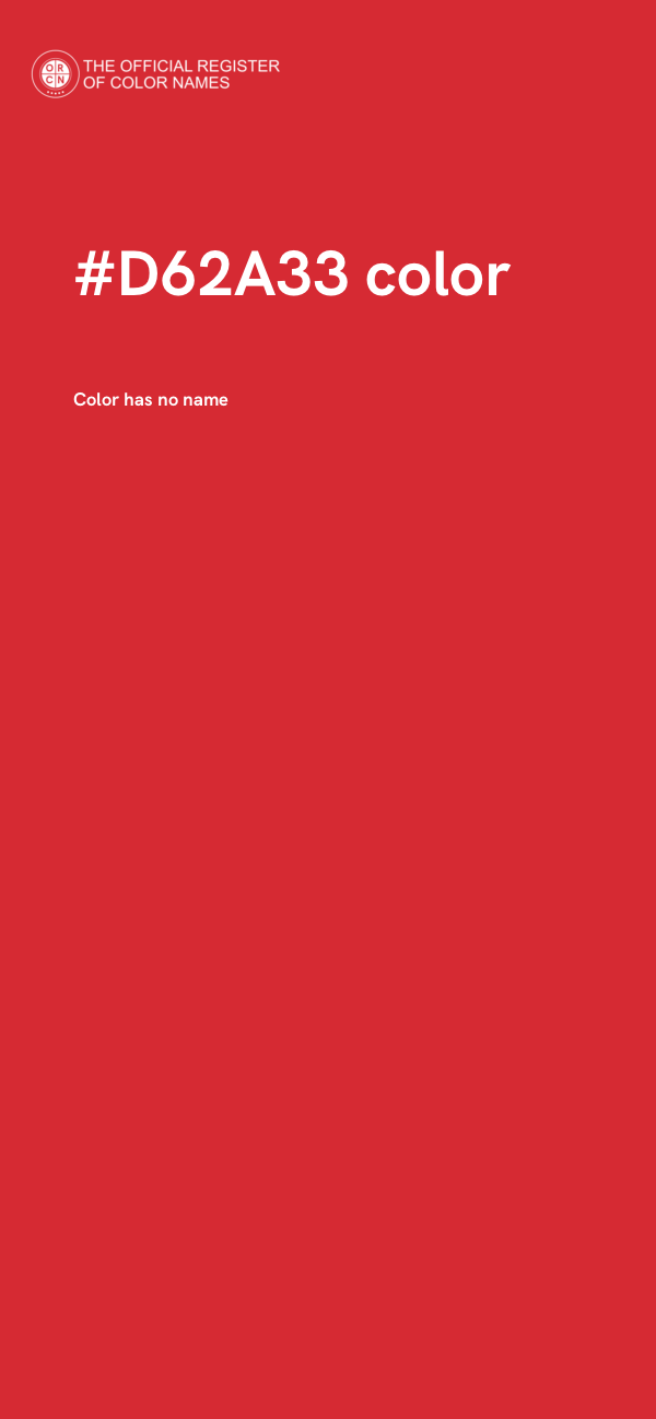 #D62A33 color image