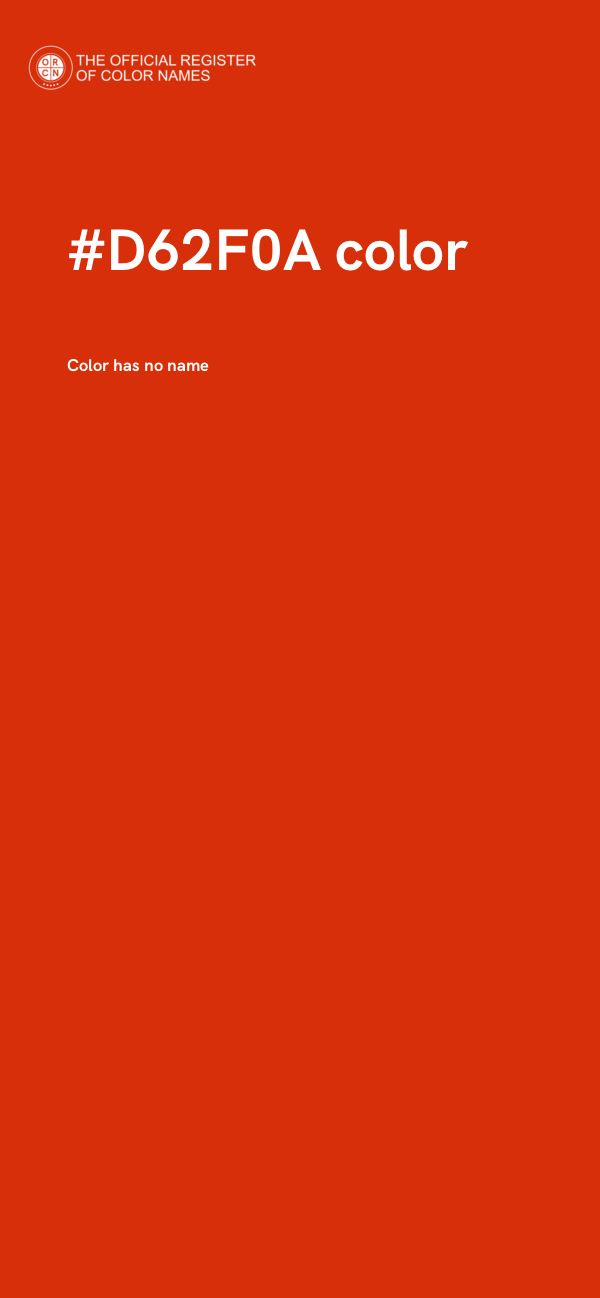 #D62F0A color image