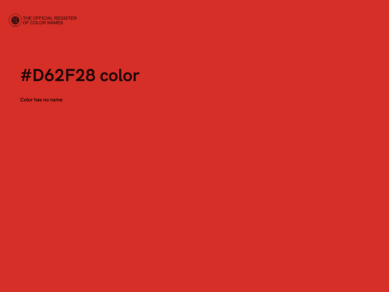 #D62F28 color image