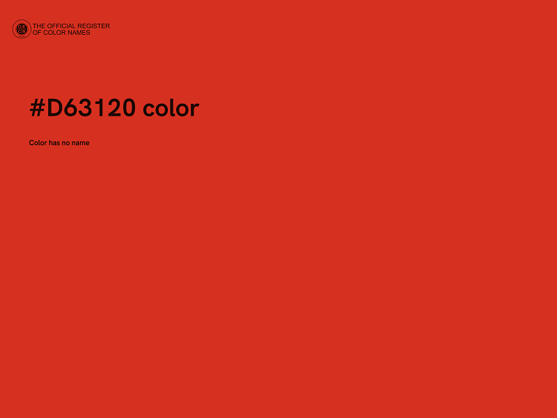 #D63120 color image