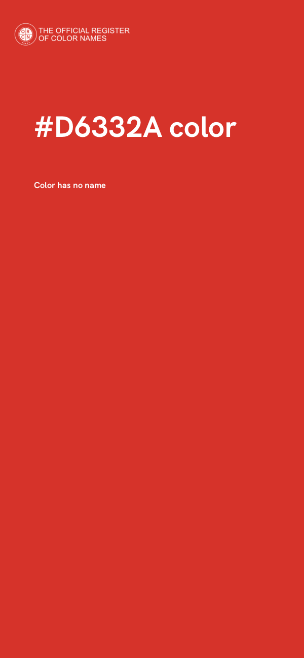 #D6332A color image