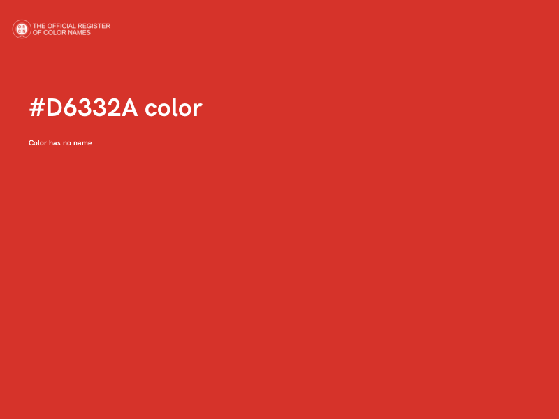 #D6332A color image