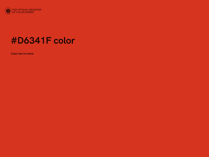 #D6341F color image