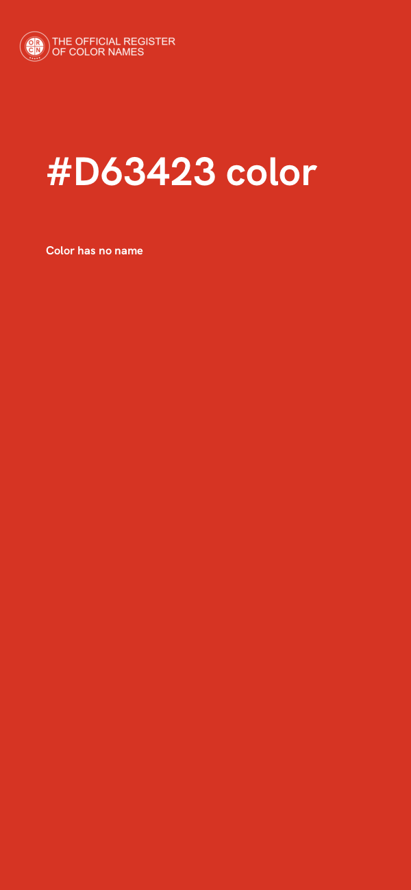 #D63423 color image