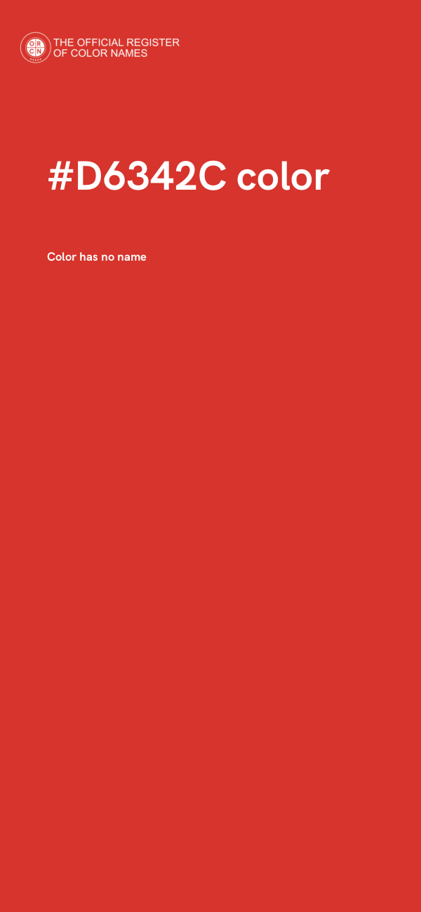 #D6342C color image