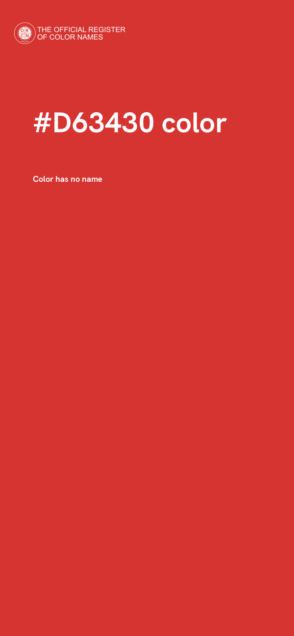 #D63430 color image