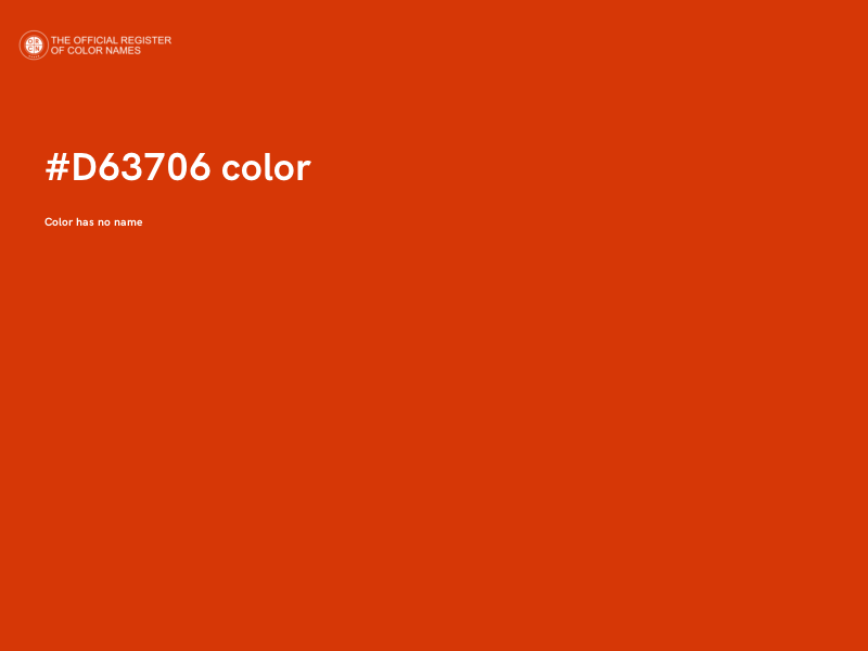 #D63706 color image