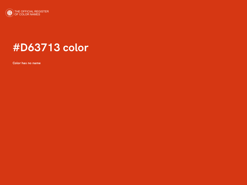 #D63713 color image