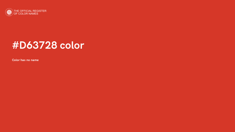 #D63728 color image