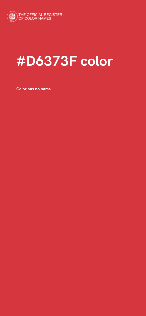 #D6373F color image