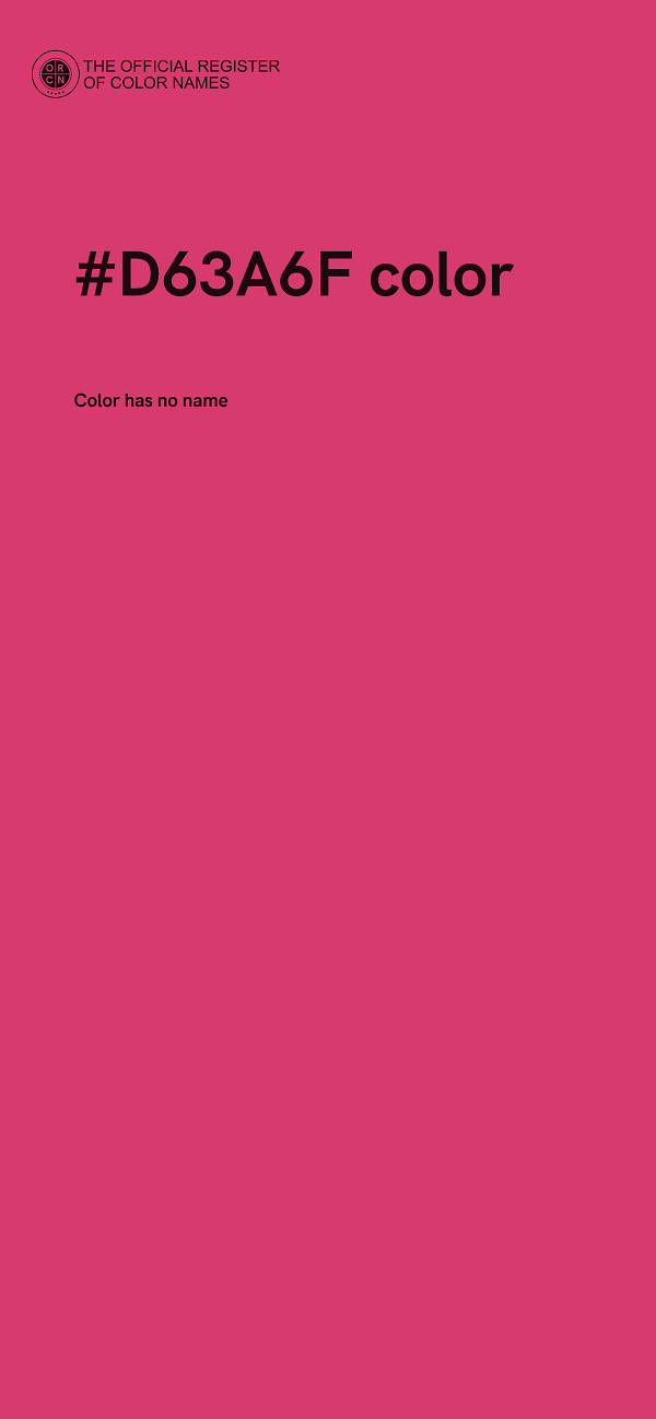 #D63A6F color image