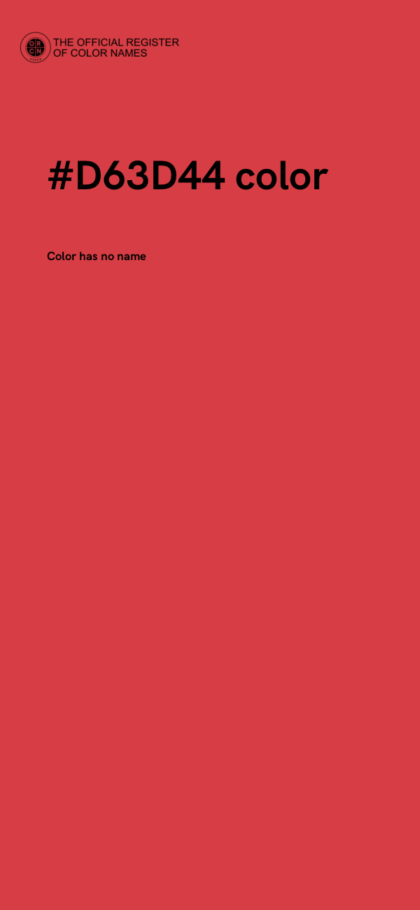 #D63D44 color image