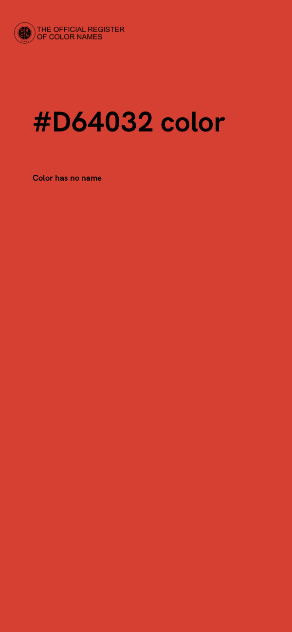 #D64032 color image