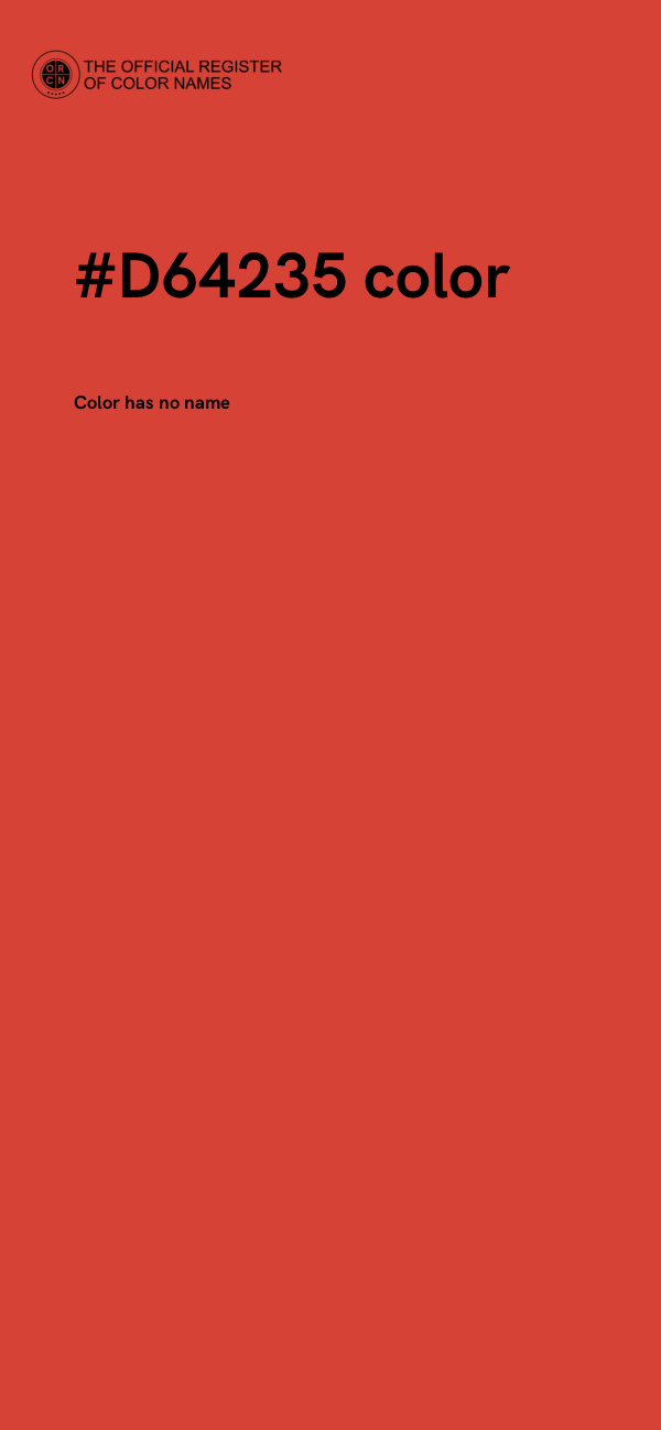 #D64235 color image