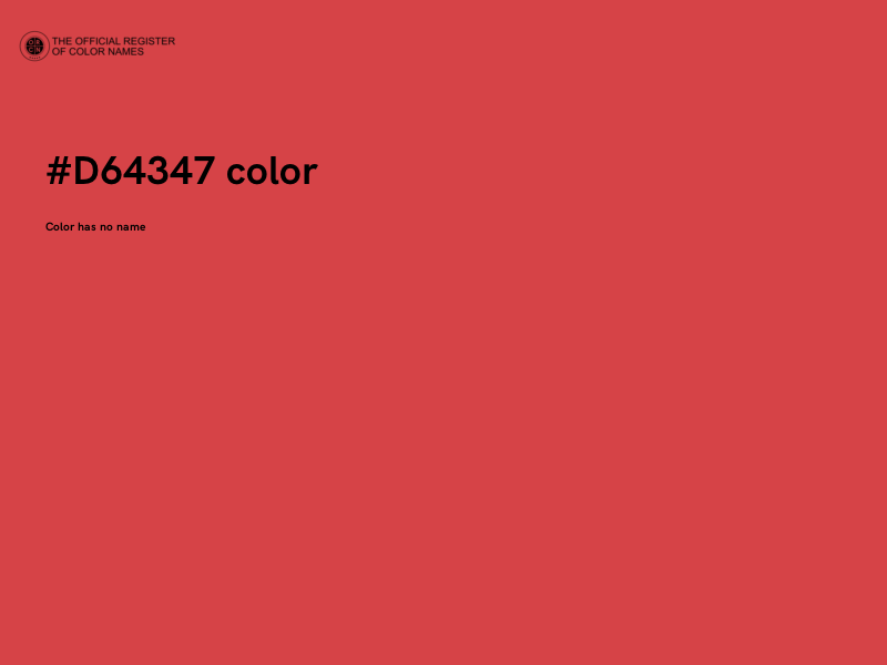 #D64347 color image