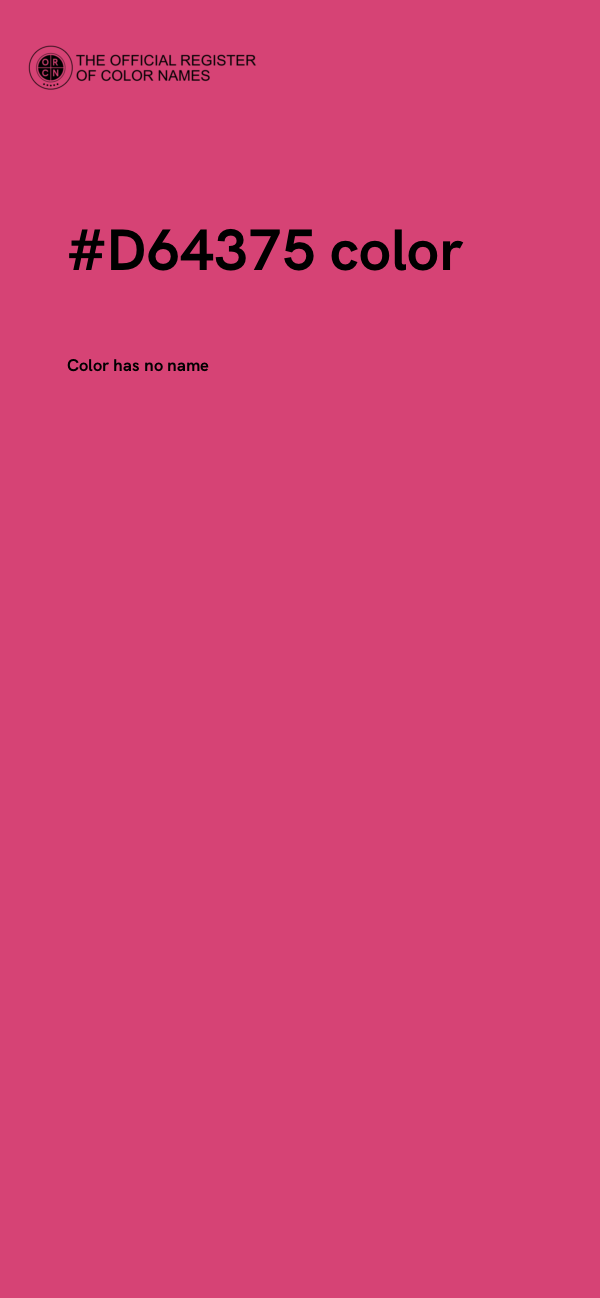 #D64375 color image